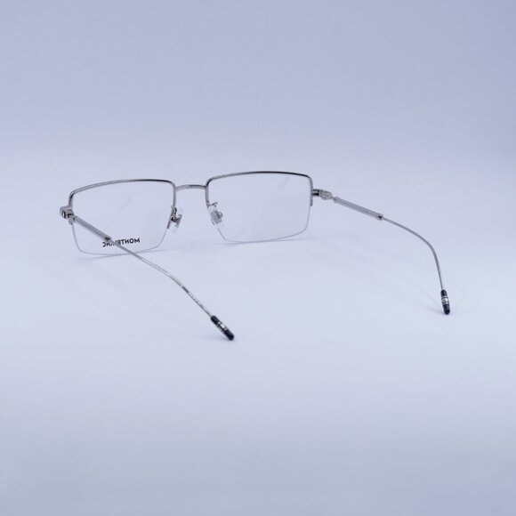 🕶️ New Montblanc MB0113O 001 Eyeglasses - Silver Frame 56mm - Picture 8 of 10